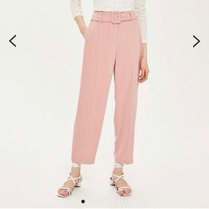 TOPSHOP Belted Tapered Trousers